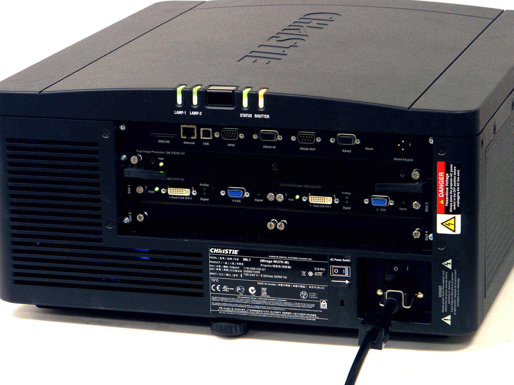 Mirage HD6K-M 3D 3DLP projector | 118-052108-XX