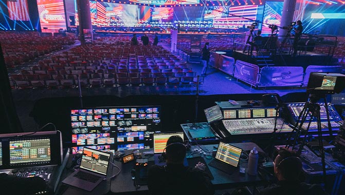 Two linked Christie® Spyder X80 processors were selected to manage feeds and drive content to the LED displays