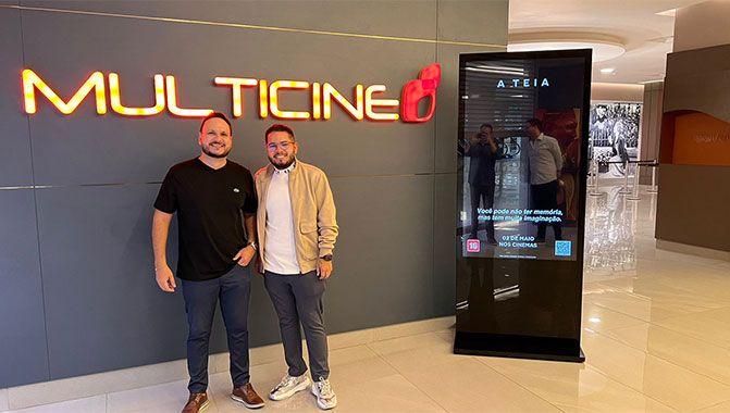 From Multicine Cinemas (left) Warley Formiga, executive director, and Gabriel Formiga, marketing director.