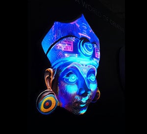 Korus Series projection mapping on a mask